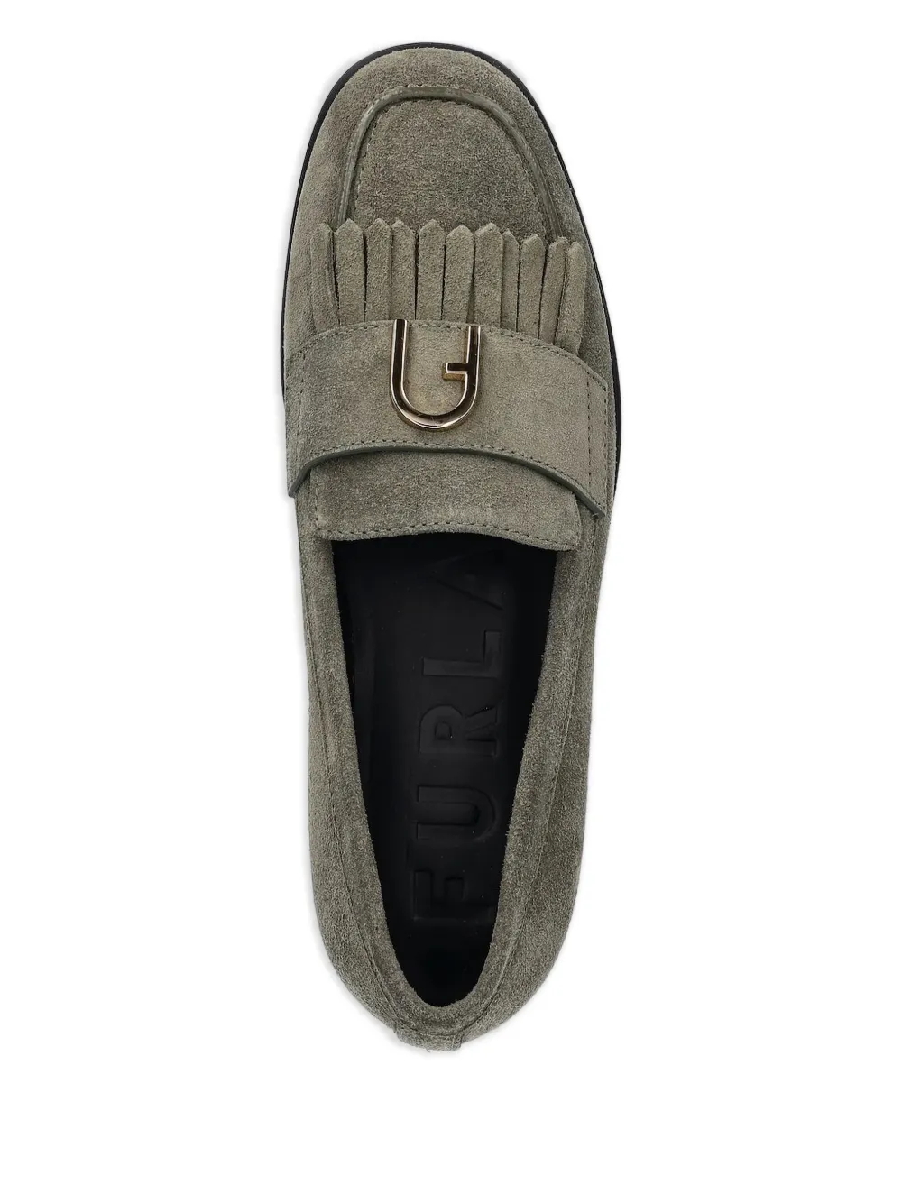 Furla Loafers met gesp en franje - Groen