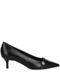 Furla 55mm embossed kitten-heel pumps - Black