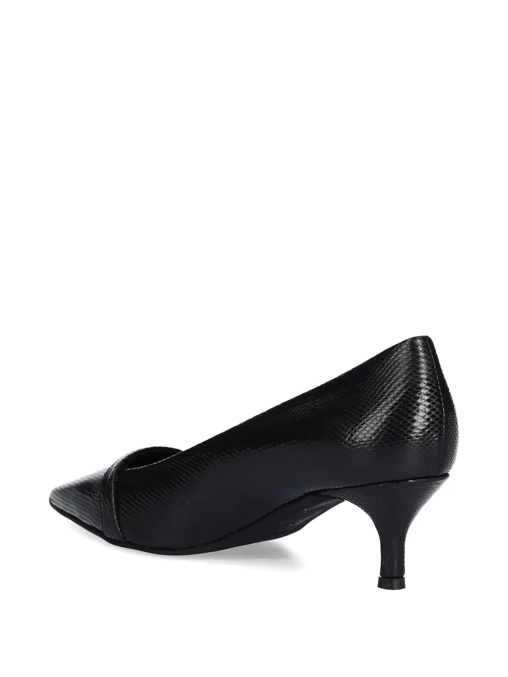 Furla 55mm Embossed Kitten-heel Pumps In Black