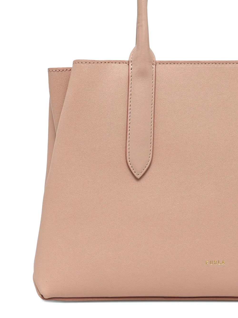 Furla leather top-handle tote bag Roze