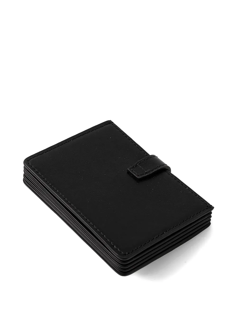 Furla Small Sfera Leather Button Card Holder In Black