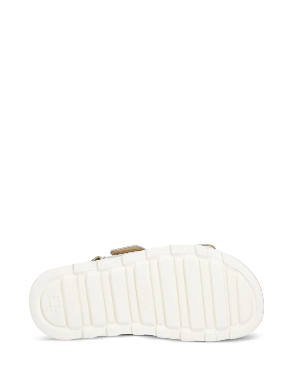 Furla Sandalen met logoplakkaat en dubbel bandje Beige
