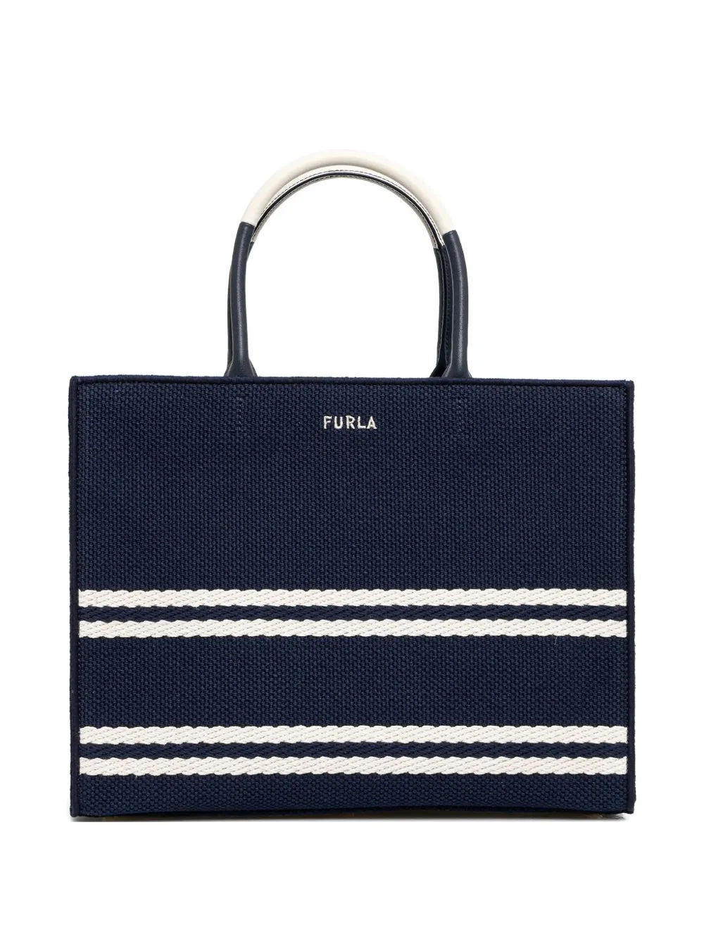 striped tote bag
