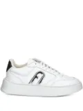 Furla logo-plaque platform sneakers - White