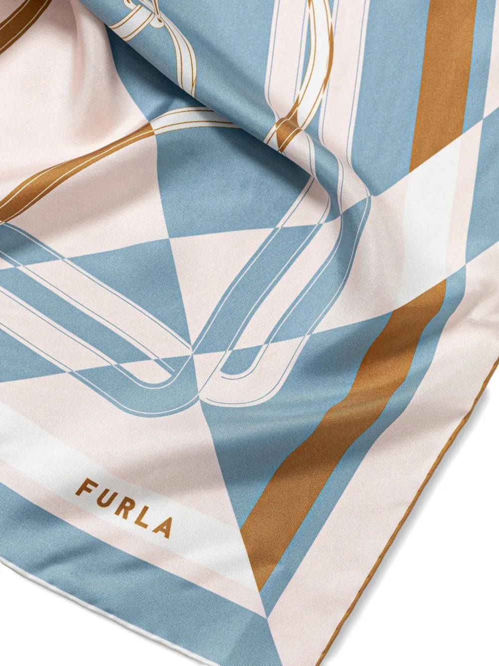 Furla Sjaal met print - Blauw