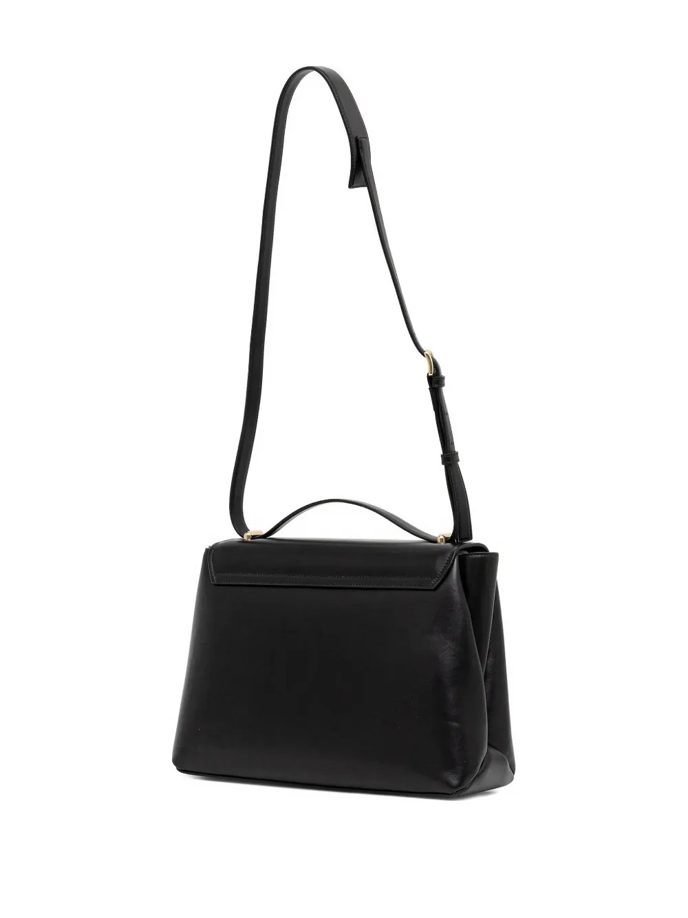 Furla Flap-front Ring-detail Tote Bag In Black