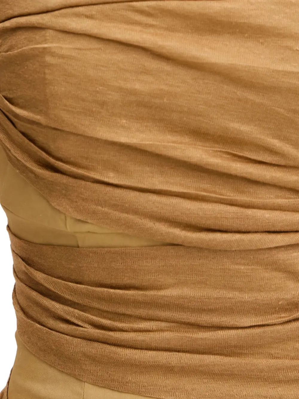 Pinko Draped-panel Mini Dress In Brown
