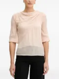 PINKO draped cowl-neck blouse - Neutrals