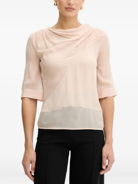 PINKO draped cowl-neck blouse 