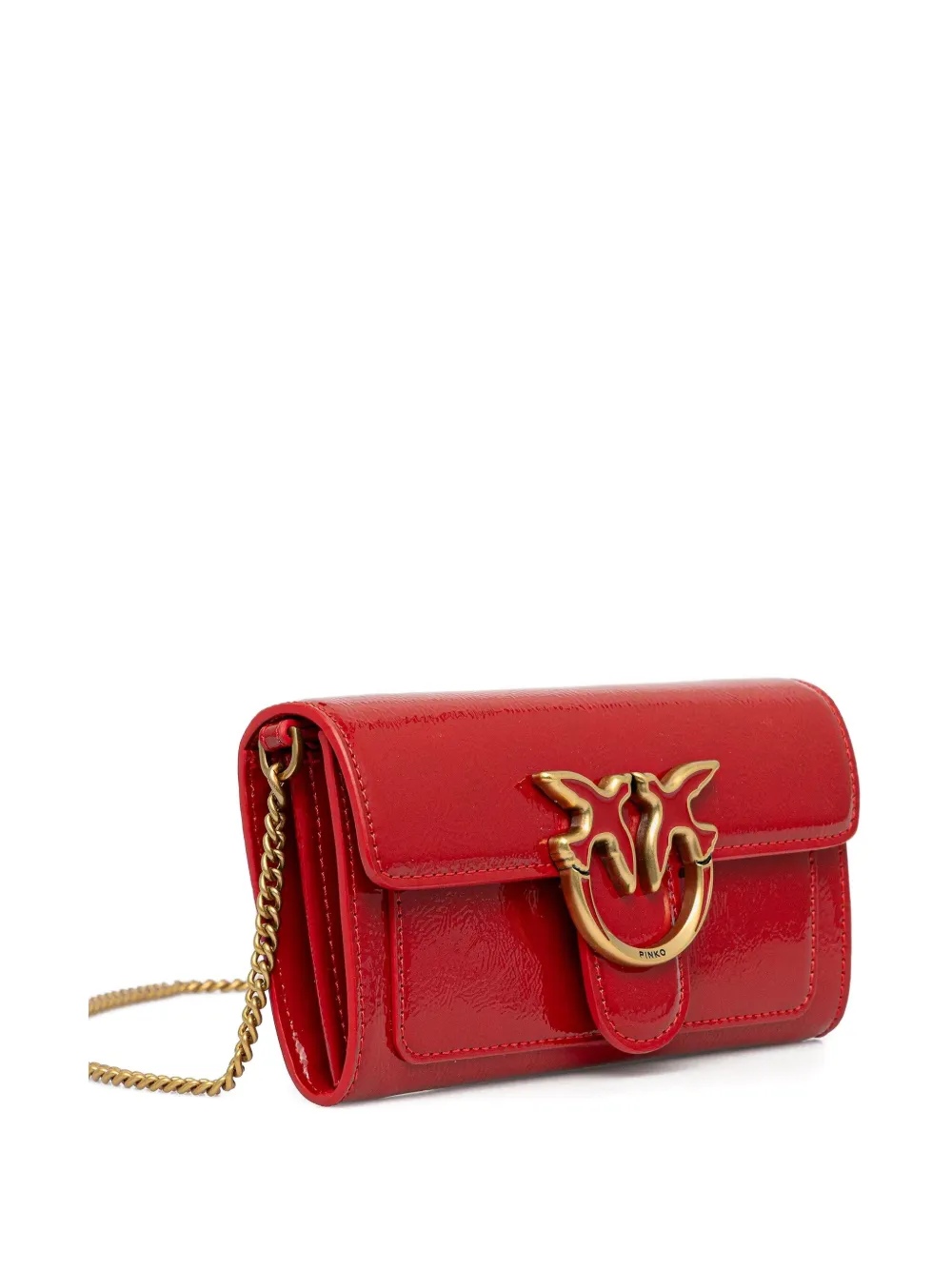 Pinko Love One Wallet On Chain In Red