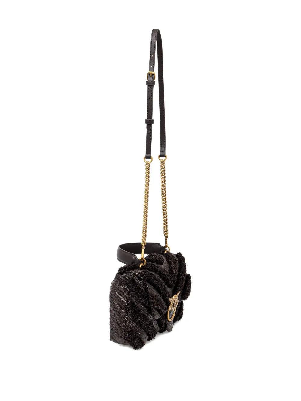 PINKO logo-plaque raffia satchel bag | Image 2
