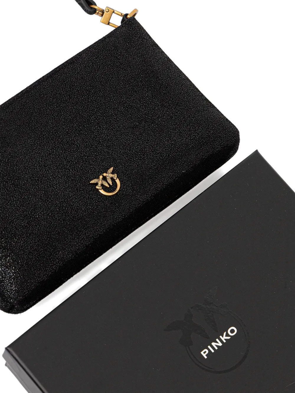 Pinko Leather Cross Body Bag In Black