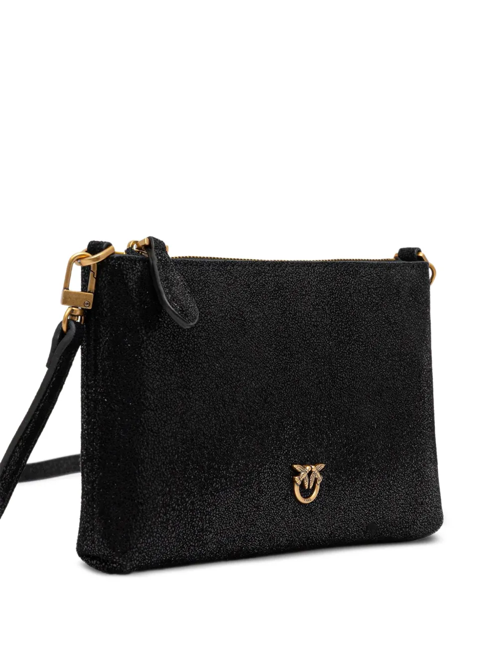 Pinko Leather Cross Body Bag In Black