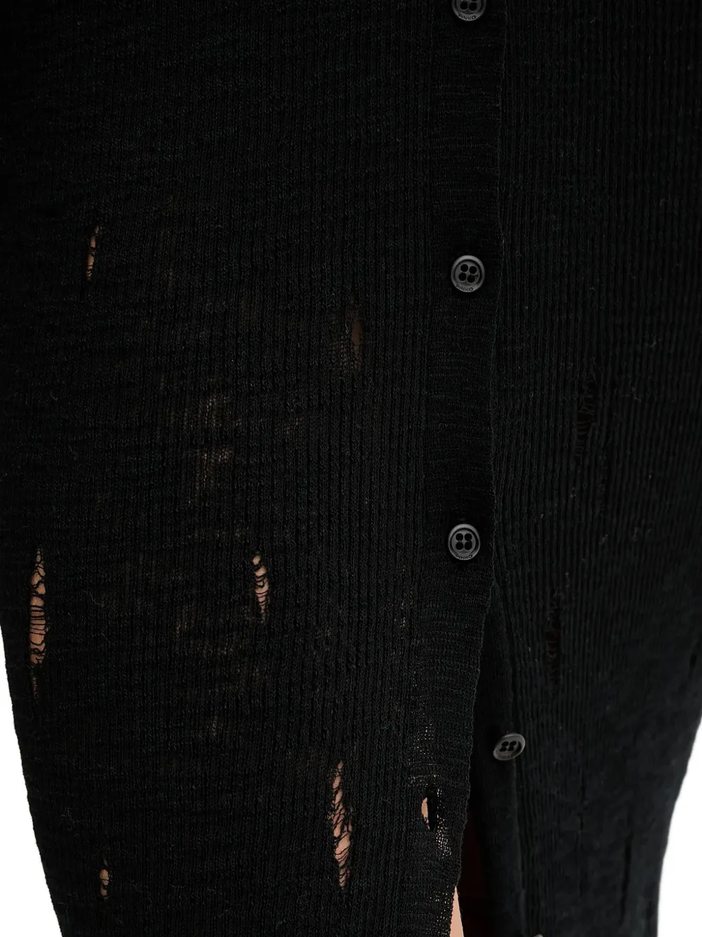 Pinko Button-front Knit Maxi Dress In Black