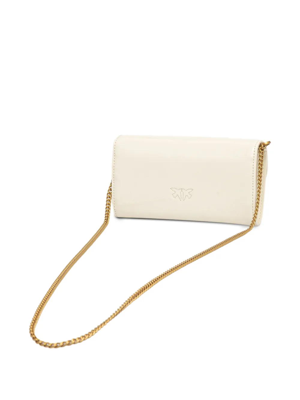 PINKO love-bird embellishment chain-strap satchel Wit