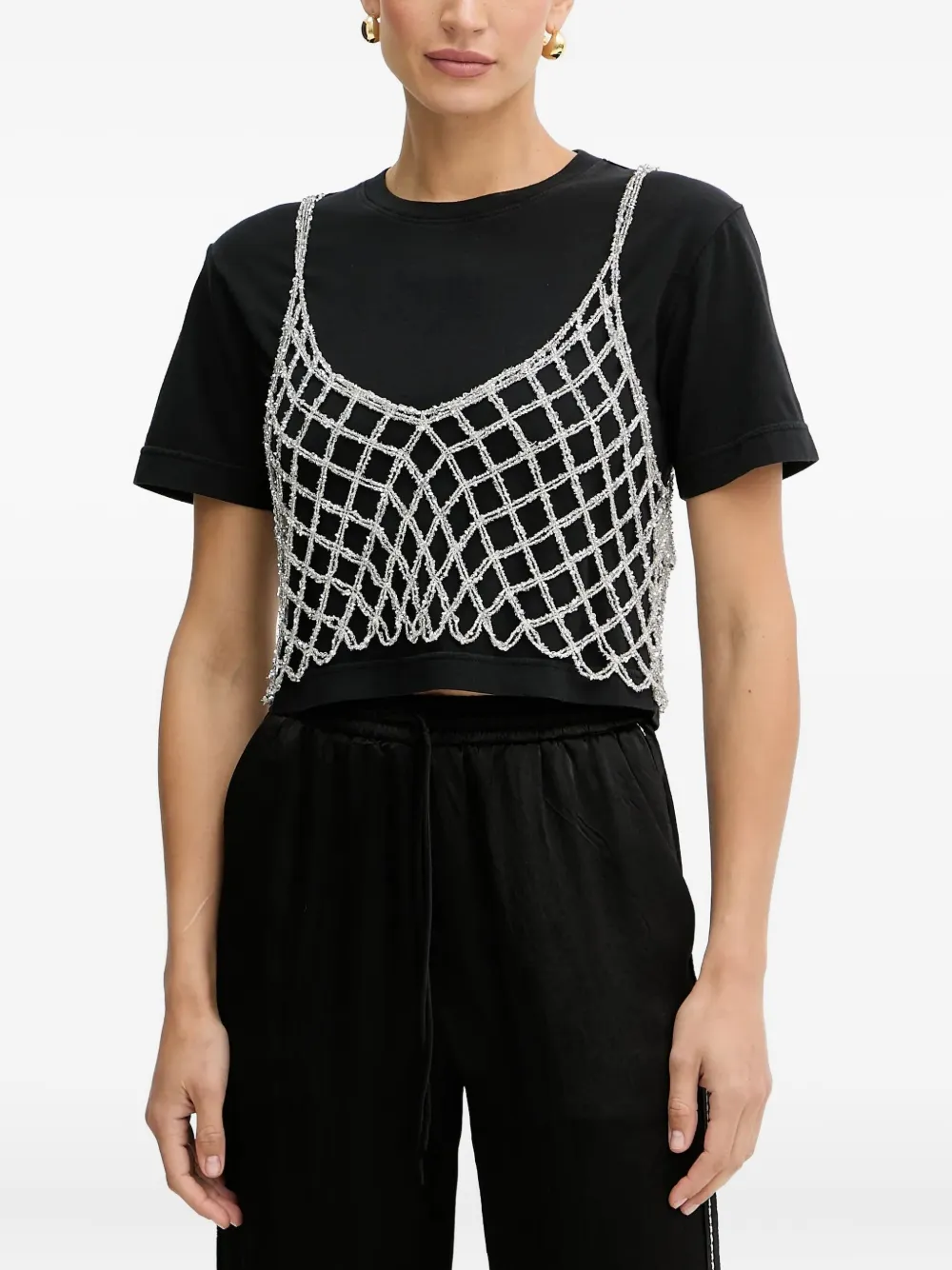 PINKO layered T-shirt | Grey | Image 1