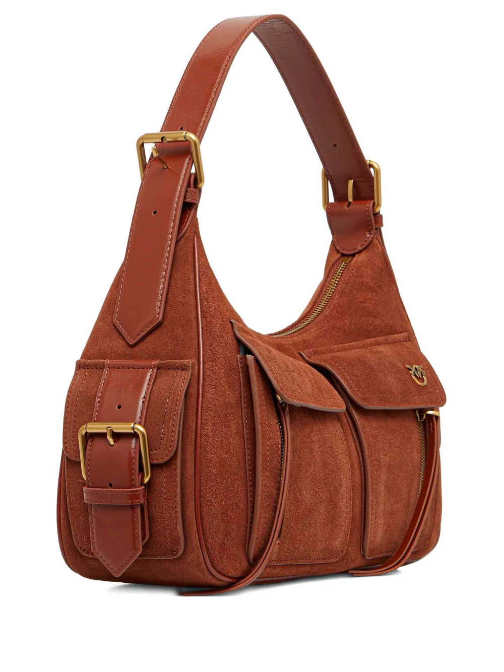 PINKO suede tote bag Bruin
