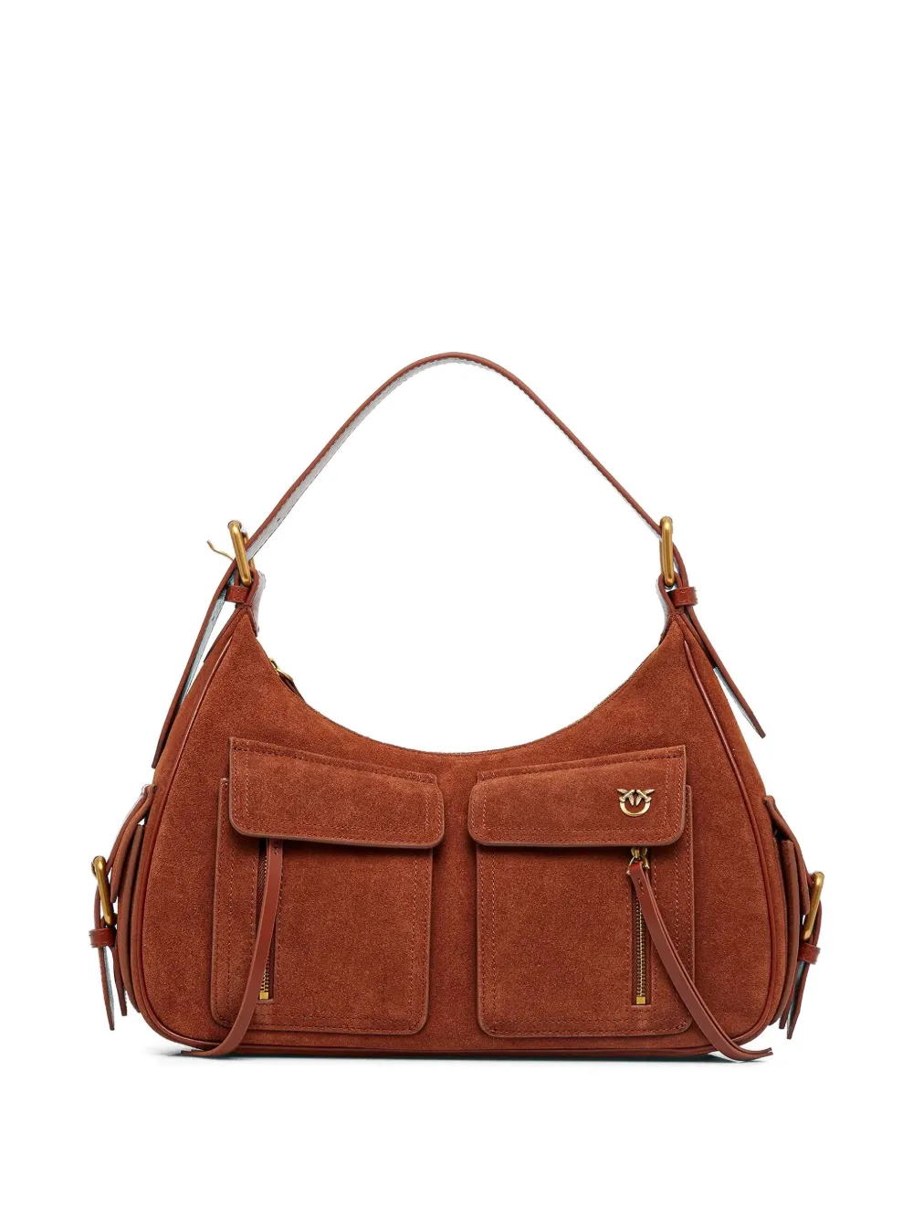 PINKO suede tote bag - Bruin