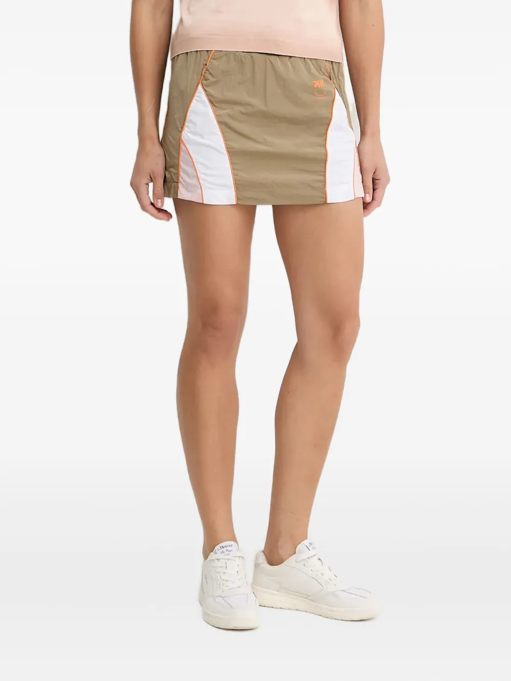PINKO panelled drawstring skort Bruin