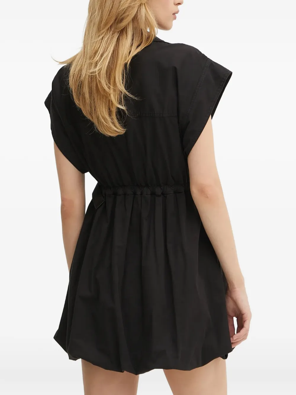 Pinko Belted Wrap Mini Dress In Black