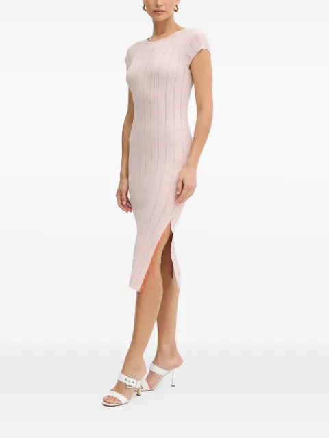PINKO ribbed side-split midi dress