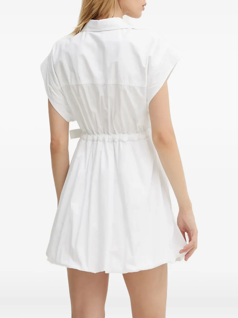 PINKO crossover-detail mini shirt dress Wit