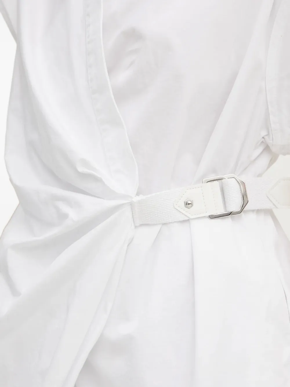 PINKO crossover-detail mini shirt dress Wit