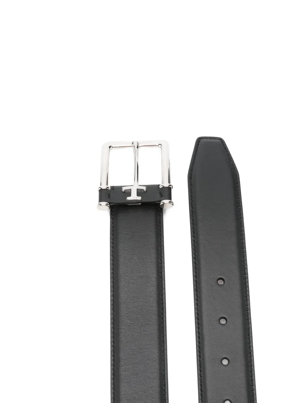 Tod's Reversible Leather Belt For Versatile Styling In Black