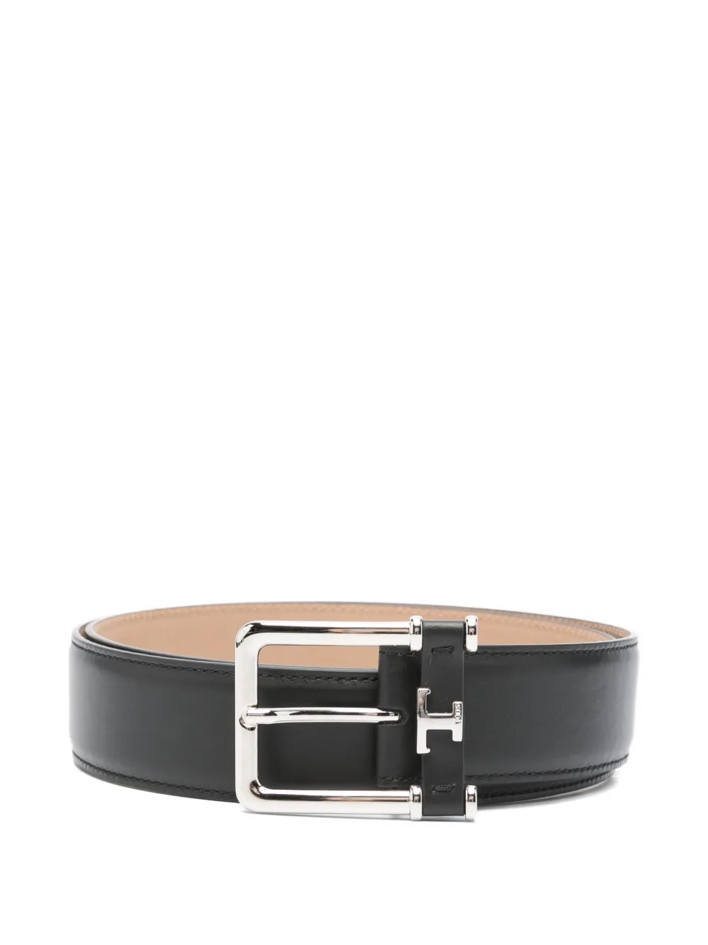 Tod's Reversible Leather Belt For Versatile Styling In Black