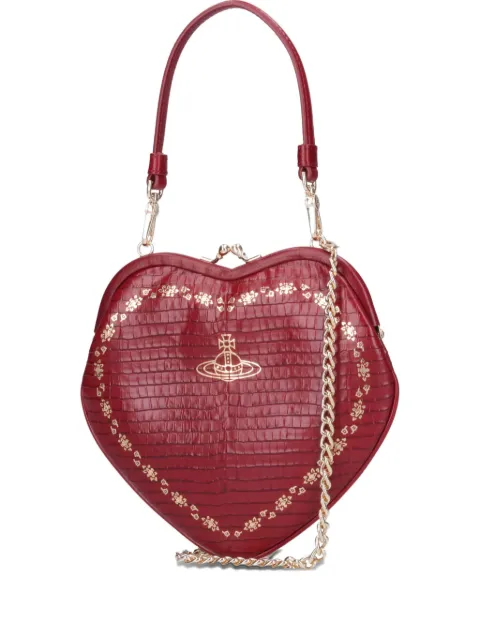 Vivienne Westwood 벨 하트 프레임 크로커다일 이펙트 토트 백