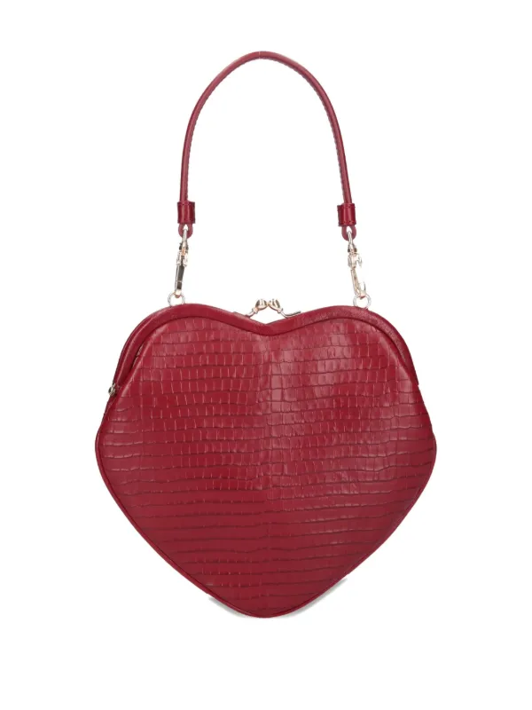 ★Vivienne Westwood★ Bell Heart Frame Tote Bag Red 4B010004 Vivienne Westwood Belle Heart Frame crocodile-effect Tote