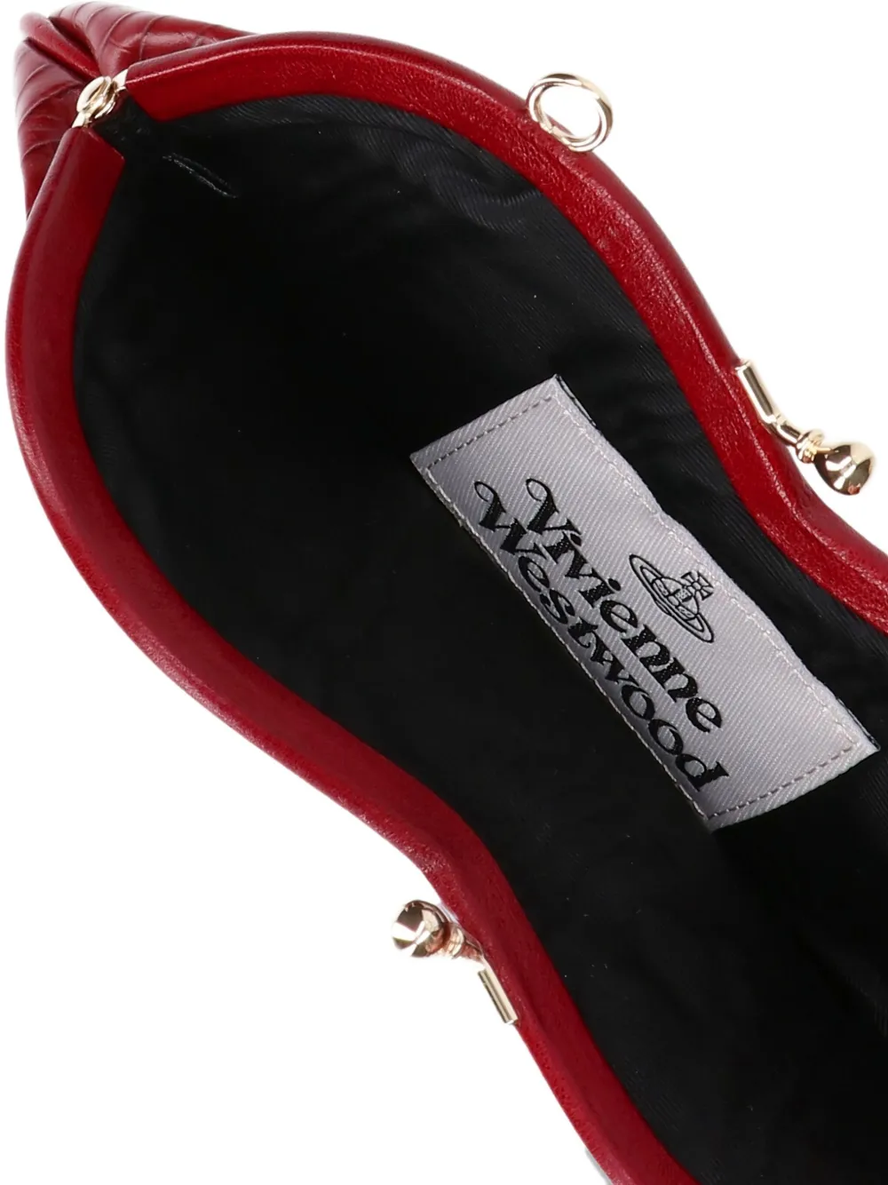 Vivienne Westwood Belle Heart Frame crocodile-effect tote bag Rood