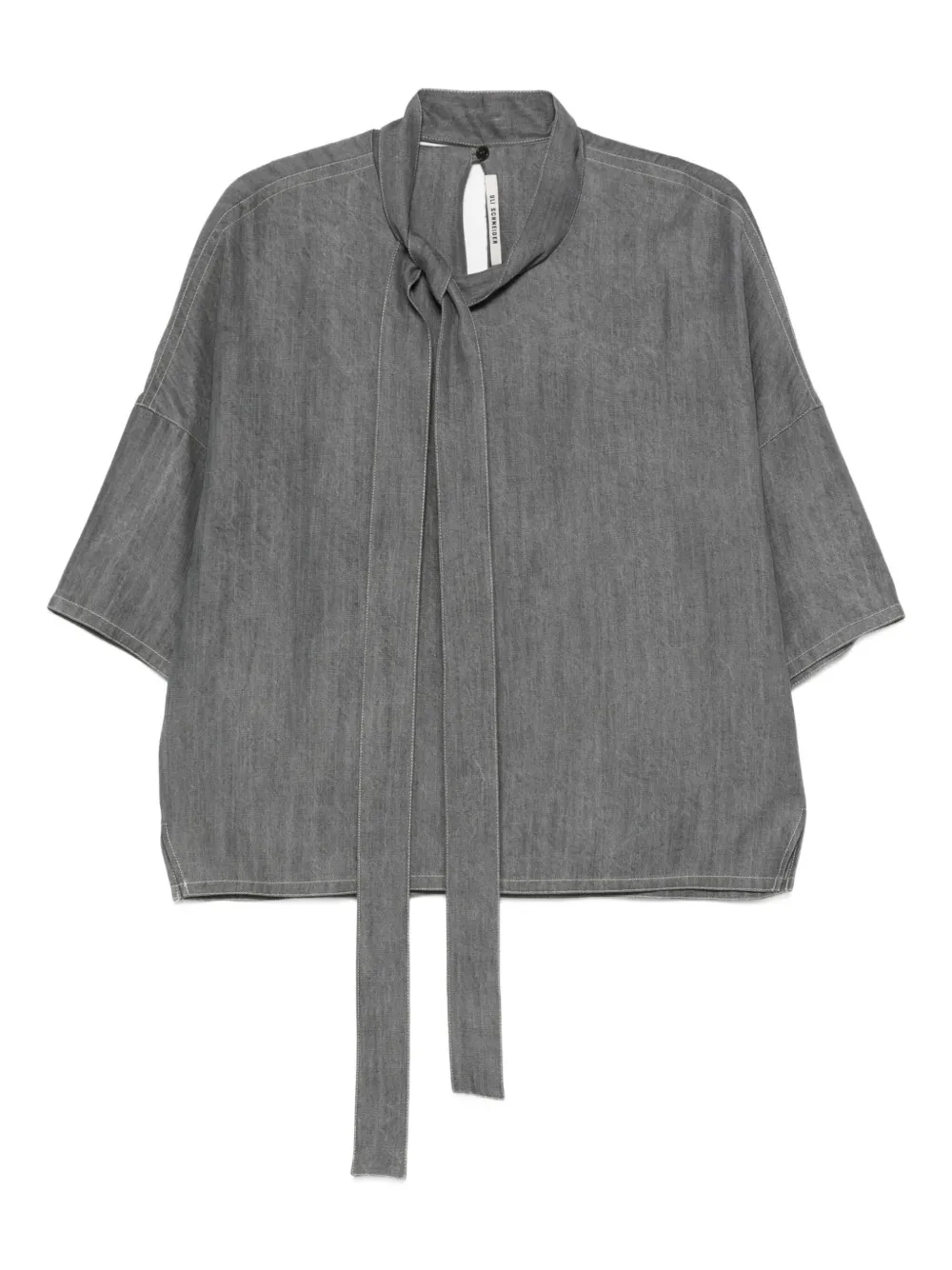 ULI SCHNEIDER bowtie blouse | Grey | Image 1