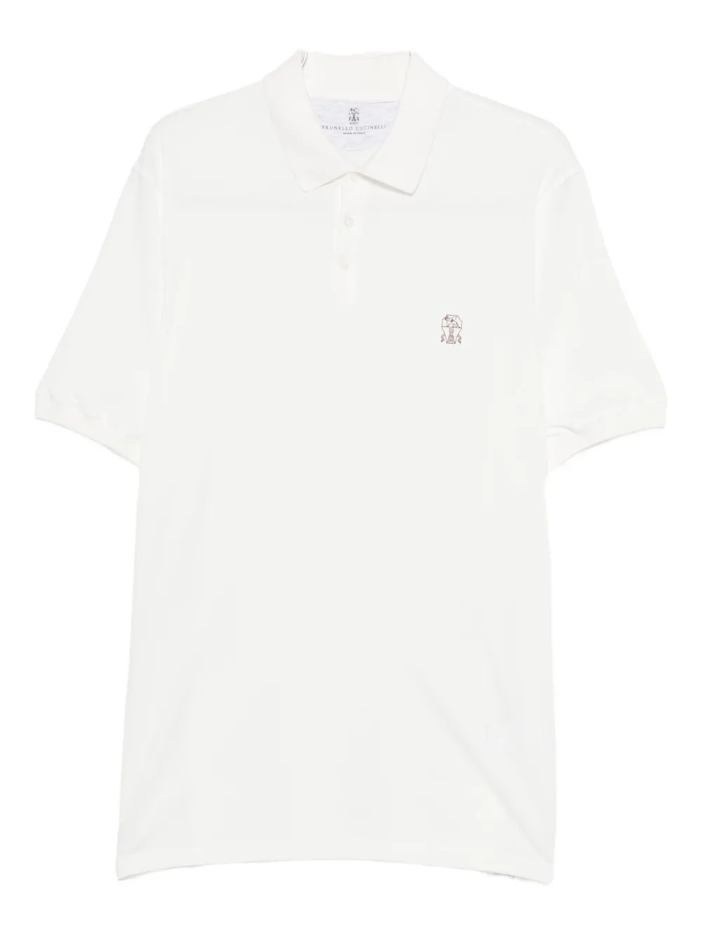 Brunello Cucinelli short-sleeve cotton polo shirt Wit