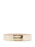 Victoria Beckham Jumbo Frame leather belt - White