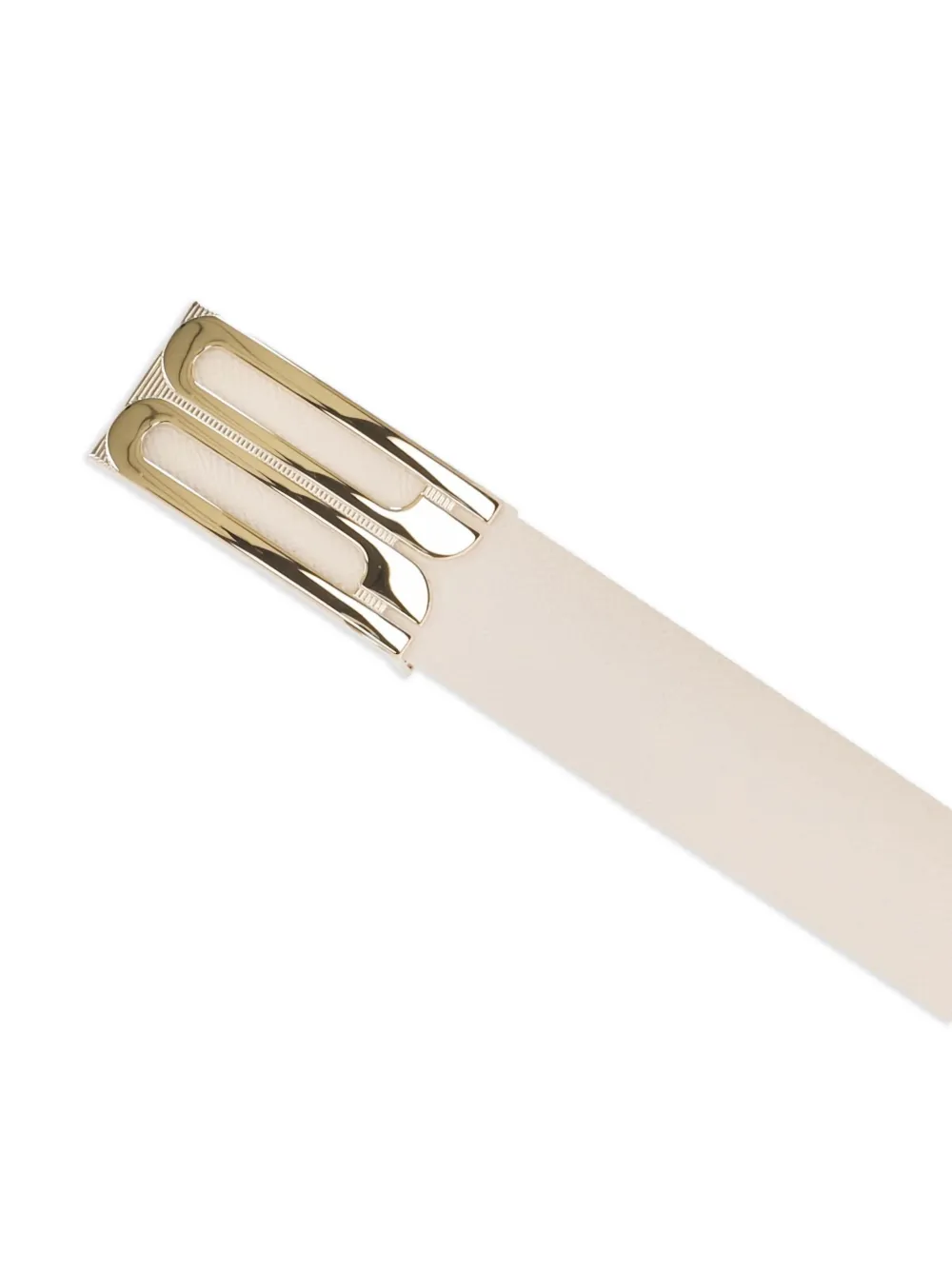 Victoria Beckham Emblem leren riem Wit