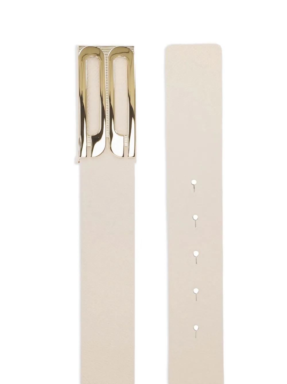 Victoria Beckham Emblem leren riem Wit
