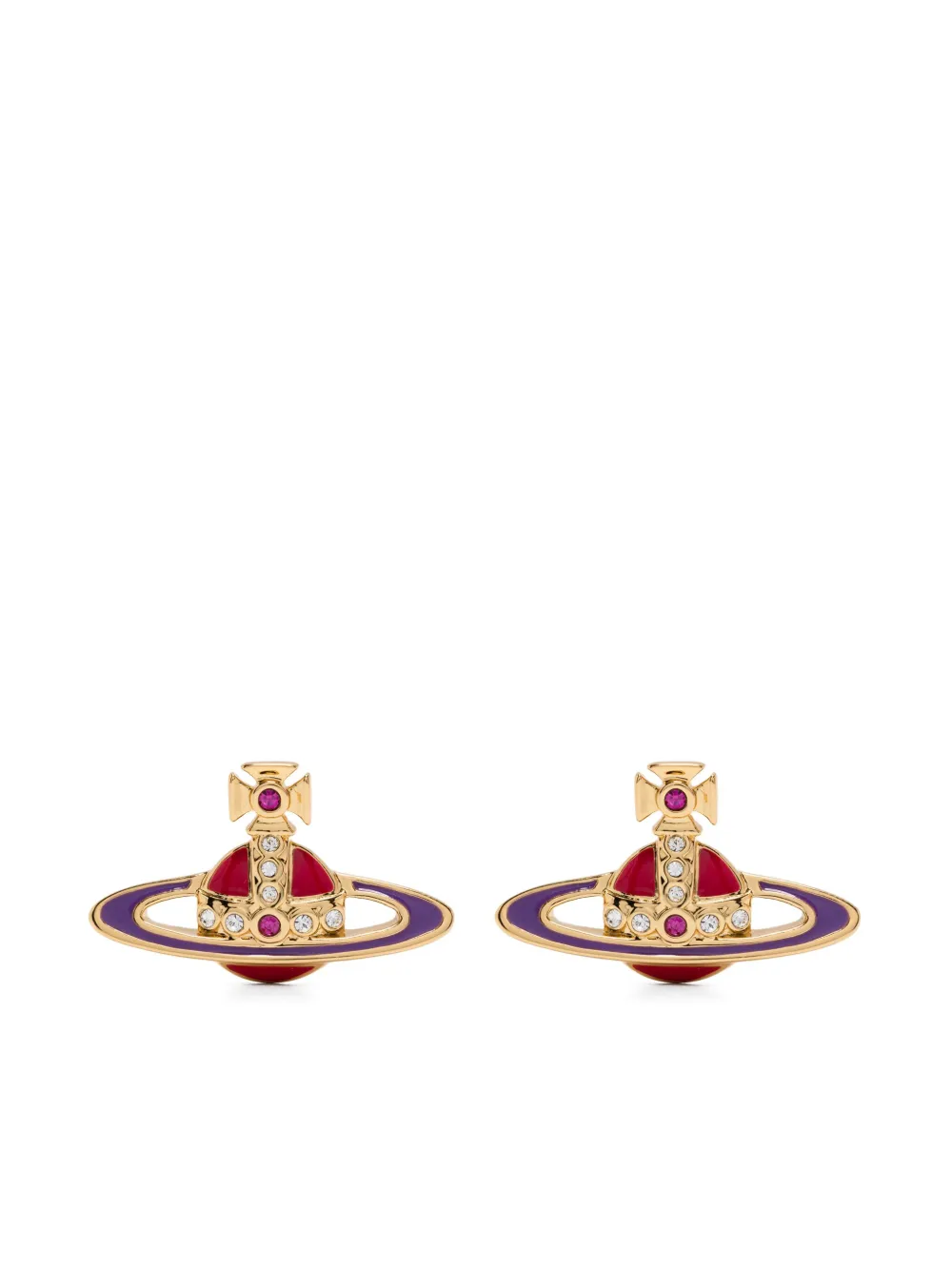 Vivienne Westwood orb-enamel stud earrings | Gold | Image 1