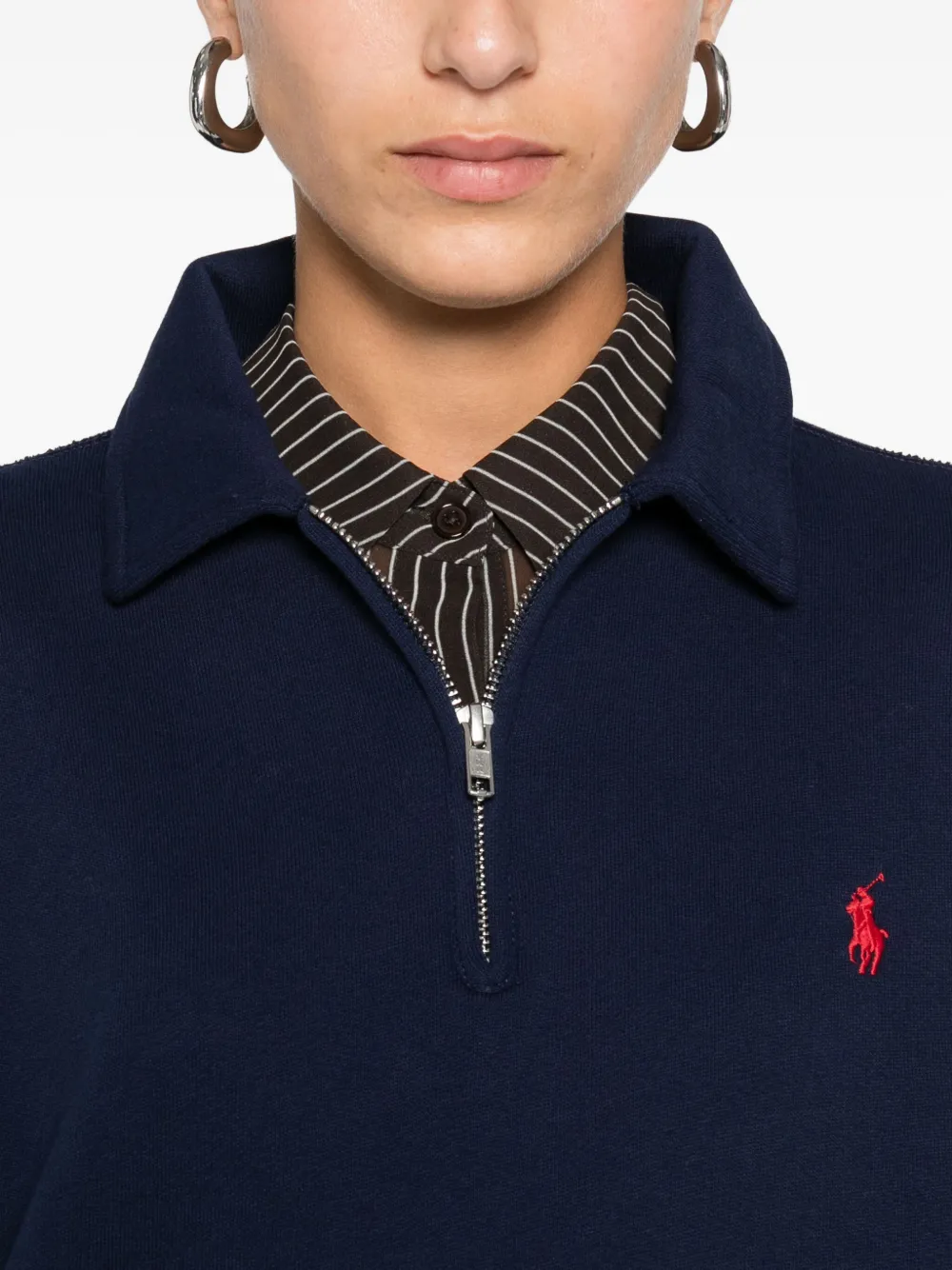Polo Ralph Lauren Camisa Polo Com Zíper Parcial | Azul | FARFETCH BR