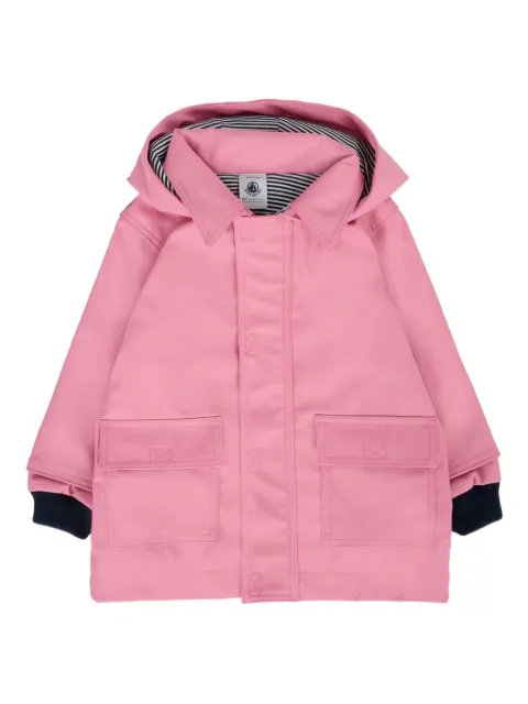 Petit Bateau hooded patch-pocket raincoat