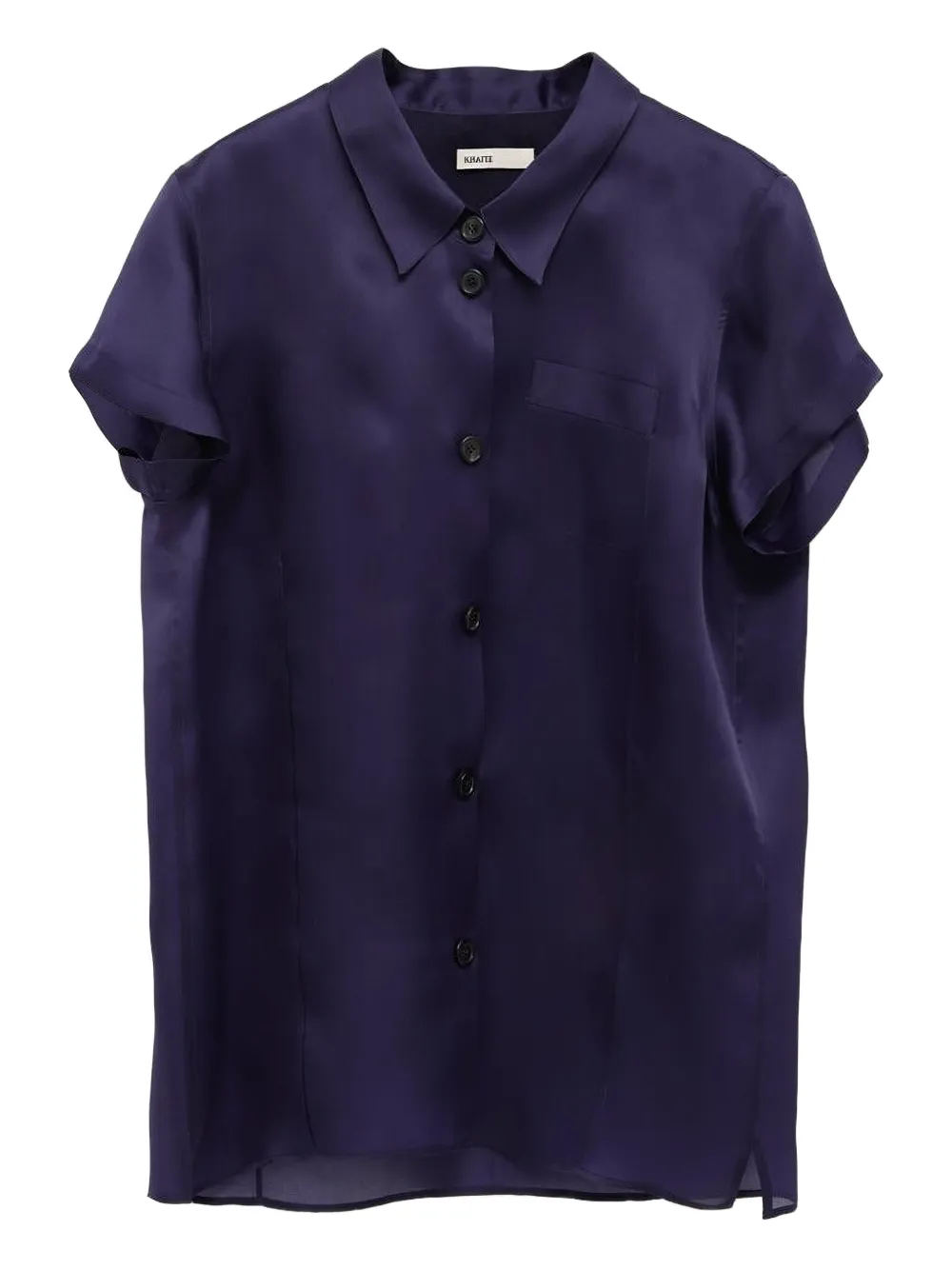 Khaite Keefe Silk Shirt In Blue