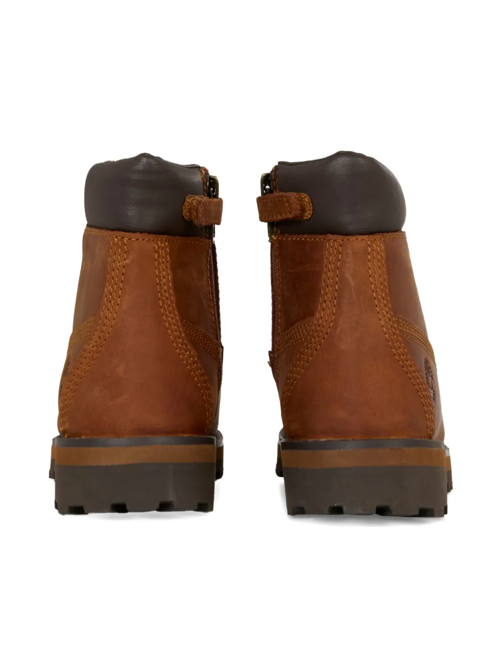 Timberland Kids leather lace-up boots Brown