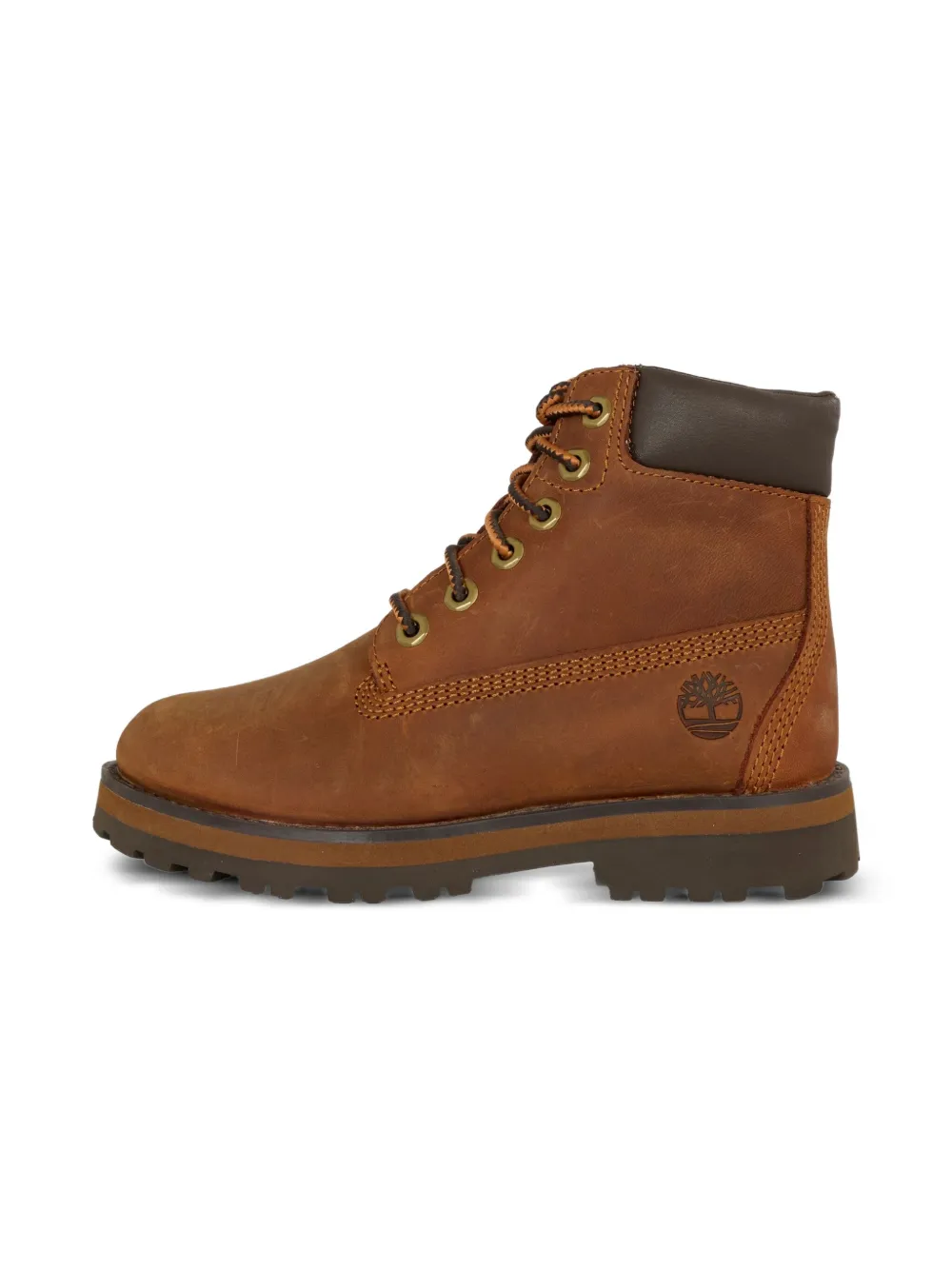 Timberland Kids leather lace-up boots Brown