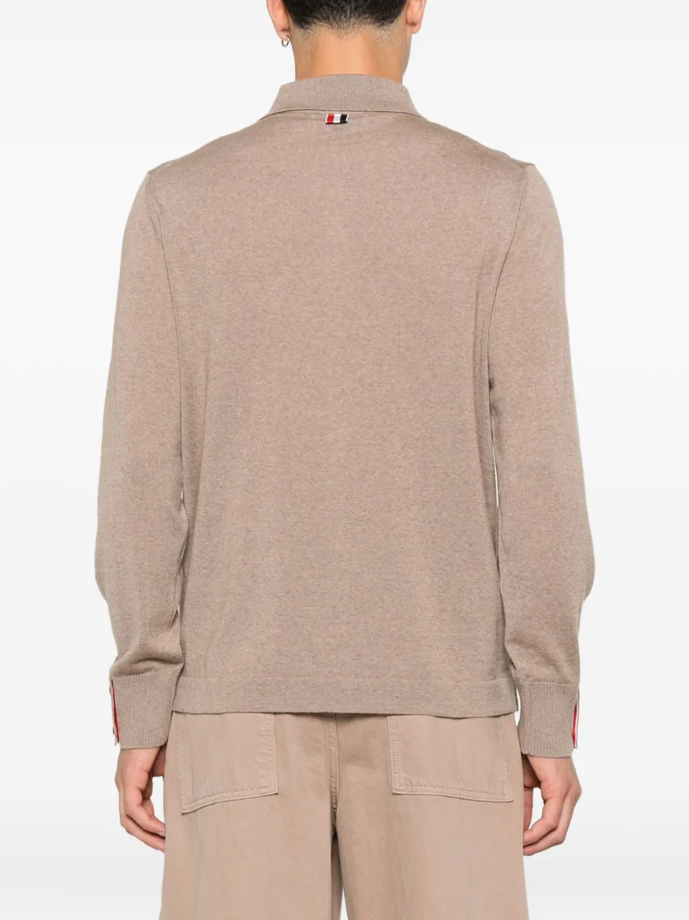 Thom Browne Wollen vest met zak met knopen Bruin