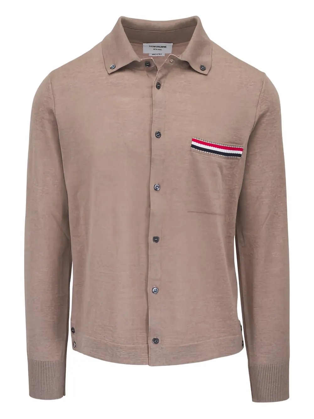 Thom Browne 버튼 포켓 울 가디건 | 브라운 | Image 1