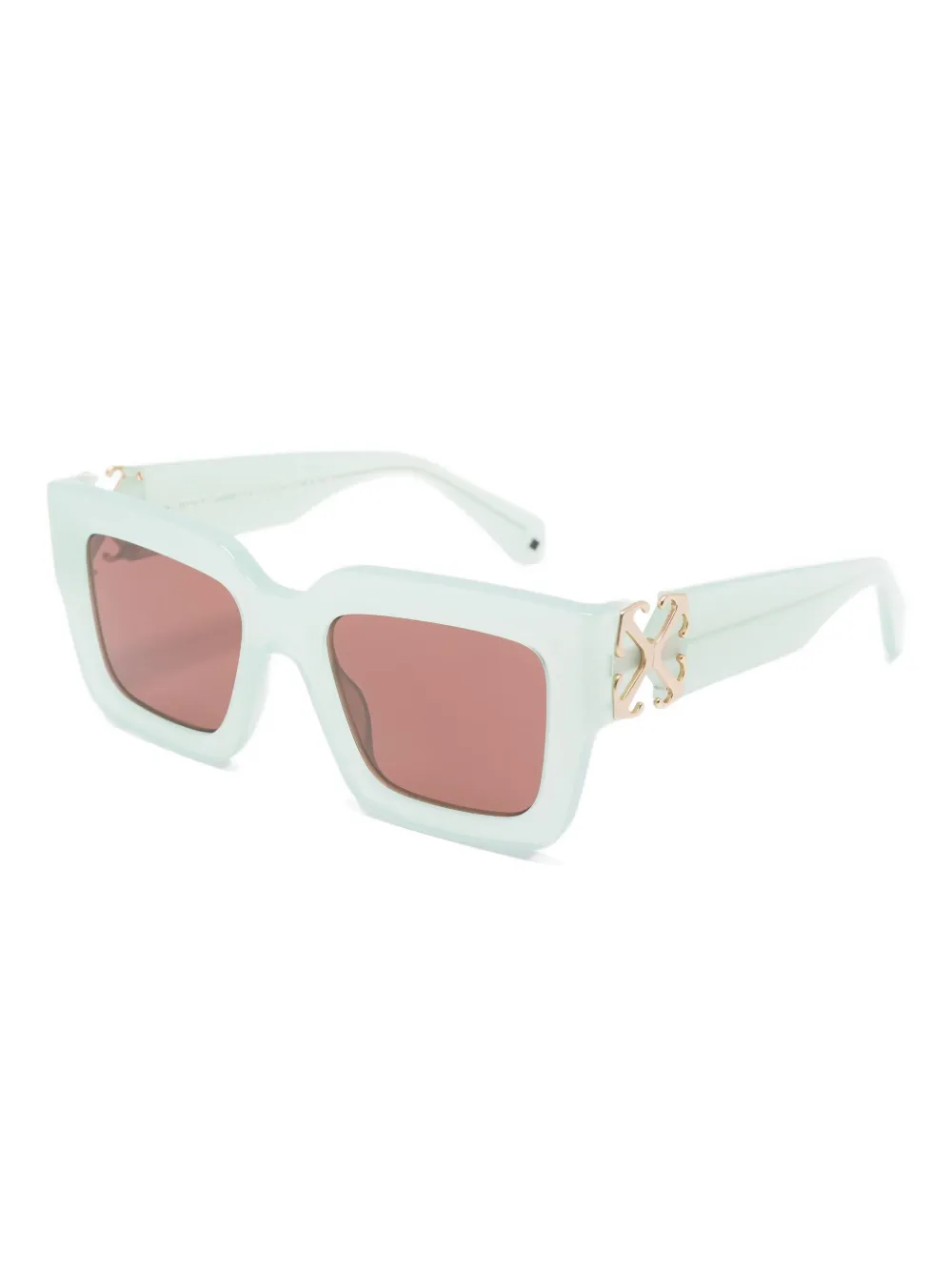 Off-White Eyewear Mystic zonnebril met vierkant montuur Groen