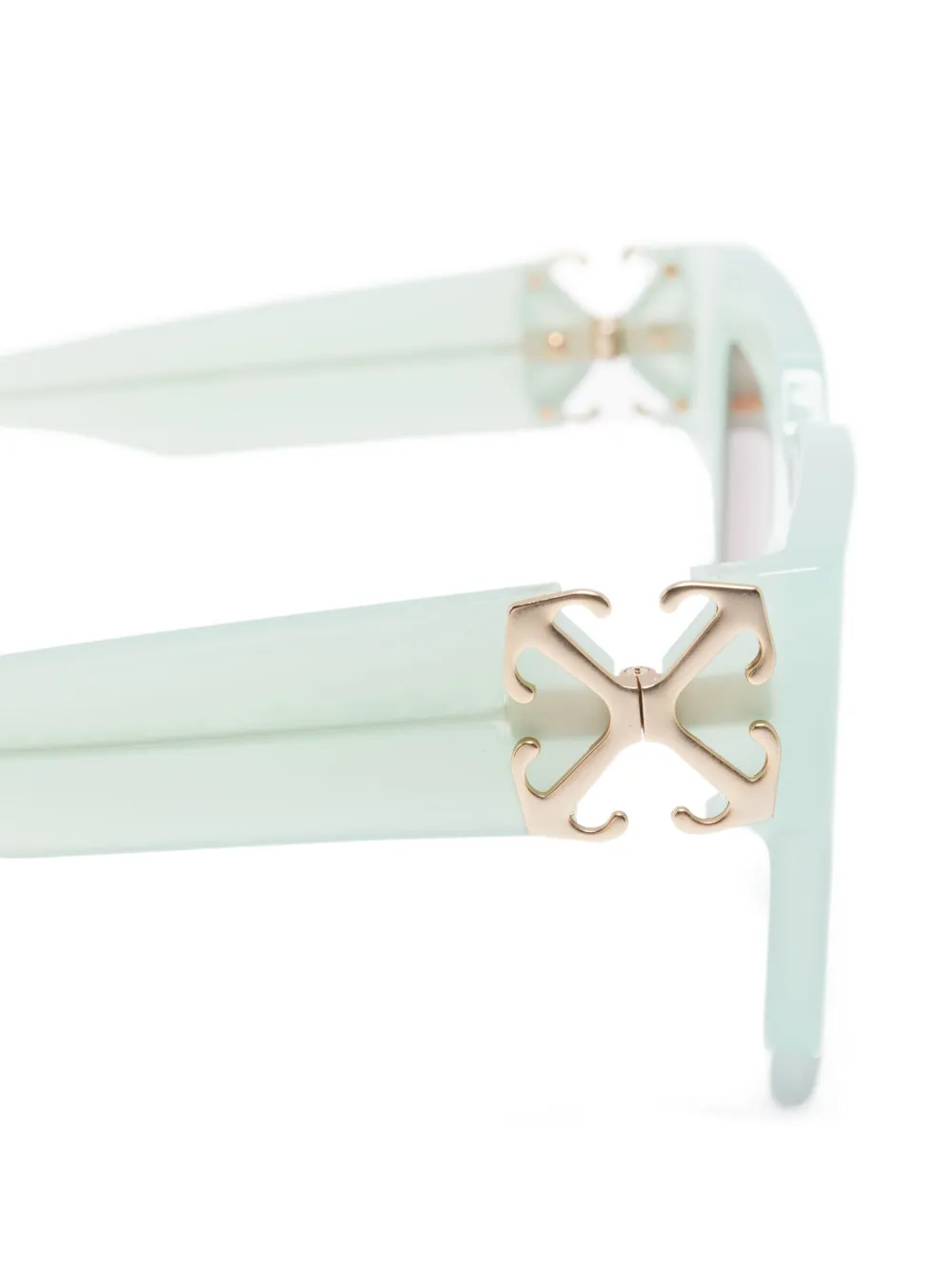 Off-White Eyewear Mystic zonnebril met vierkant montuur Groen