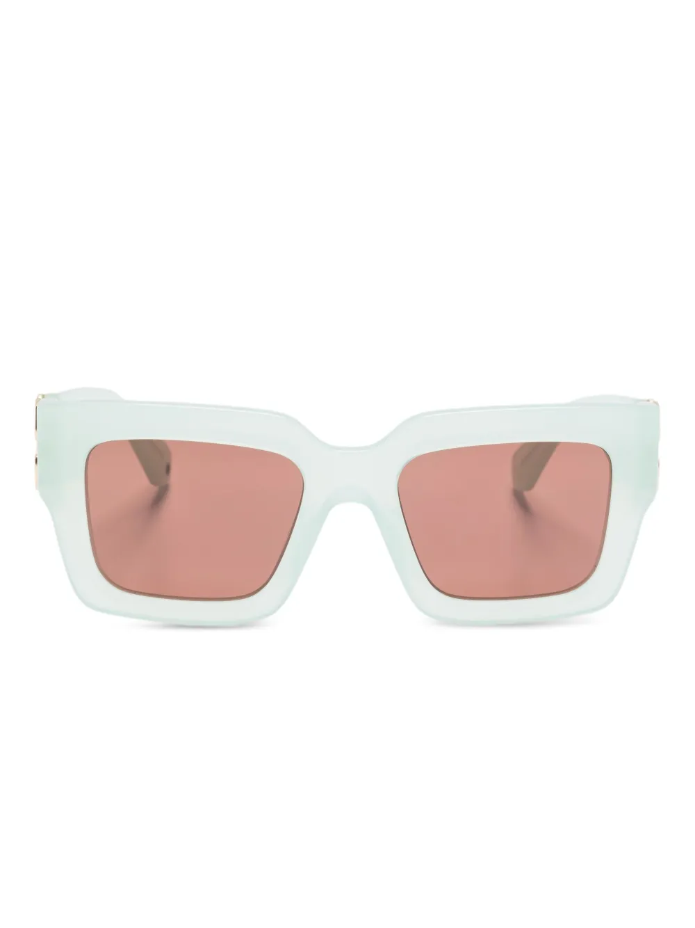 Off-White Eyewear Mystic zonnebril met vierkant montuur Groen