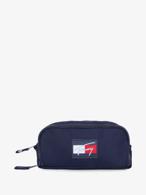 Tommy Hilfiger Junior logo-plaque zip-around pencil case