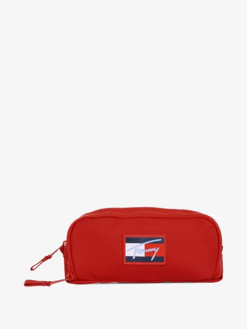 Tommy Hilfiger Junior logo-plaque pencil case